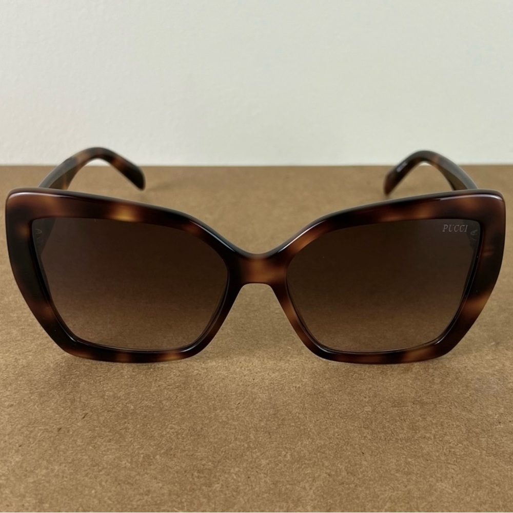 NEW EMILIO PUCCI TORTOISE BUTTERFLY SUNGLASSES - Picture 9 of 9
